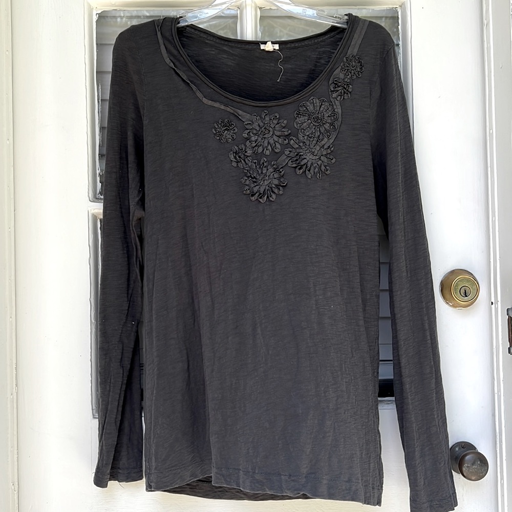Jcrew ribbon embroidered T